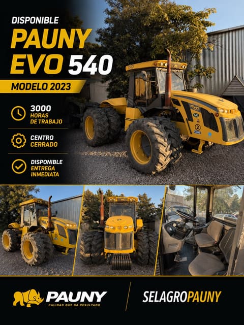 Tractor usado Pauny EVO 540 con duales y cabina